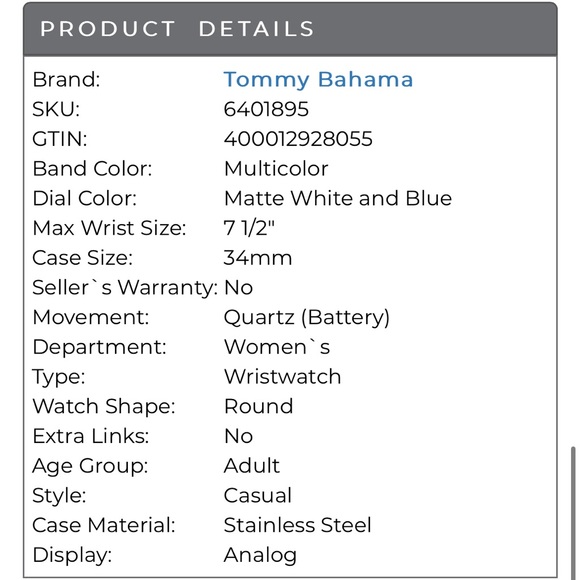 TOMMY BAHAMA WOMENS 'PINK FLAMINGO' MESH WATCH - Picture 8 of 8